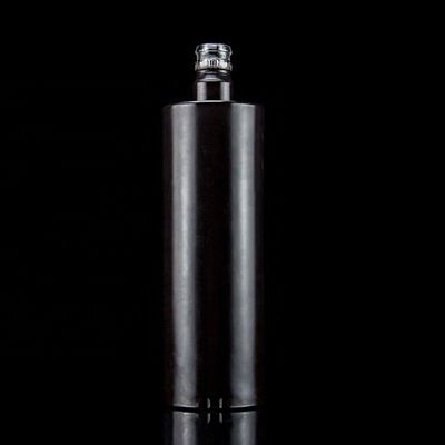 Glas Whiskey Vodka Fles 700 ml 750 ml Zwart Op maat gemaakte glasfles Distributor