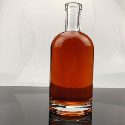 Globale klassieke ronde vorm 70cl 75cl glazen fles voor drank met aangepast logo