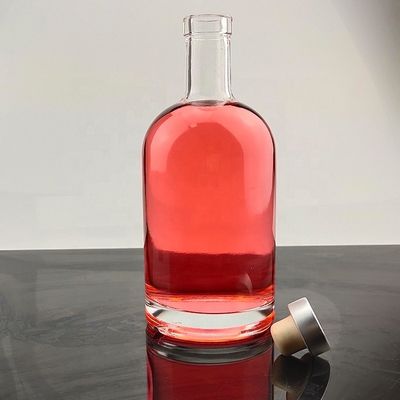 Globale klassieke ronde vorm 70cl 75cl glazen fles voor drank met aangepast logo