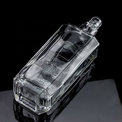 750 ml 75cl Super Flint Square Gekleurde Glasfles met Schroefdop Rum Vodka Whisky