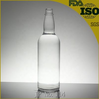1 liter glazen fles met rubberen stop voor drank met schermdruk