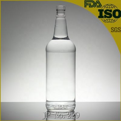 1 liter glazen fles met rubberen stop voor drank met schermdruk