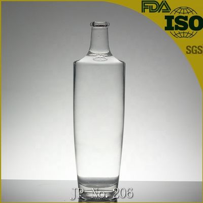 1 liter glazen fles met rubberen stop voor drank met schermdruk