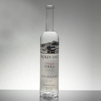 Industriële 750 ml kristalglasfles met bevriezing/verf/printersdecoratie