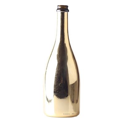 Op maat gemaakte gouden champagneglasflessen met plastic dop voor glasmateriaal