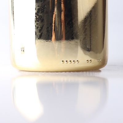 Op maat gemaakte gouden champagneglasflessen met plastic dop voor glasmateriaal