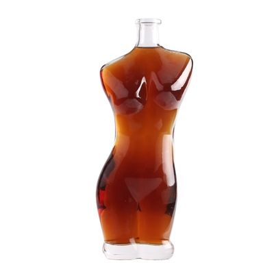 Glaskraag 75cl Lady Body in de vorm van een glazen fles voor wijn Liquor Vodka Creative Design