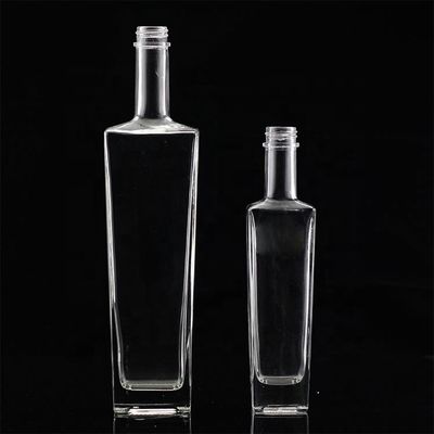 Duidelijke of op maat gemaakte glazen fles 250 ml 500 ml 700 ml 750 ml vierkant glazen fles