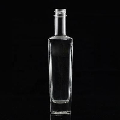 Duidelijke of op maat gemaakte glazen fles 250 ml 500 ml 700 ml 750 ml vierkant glazen fles